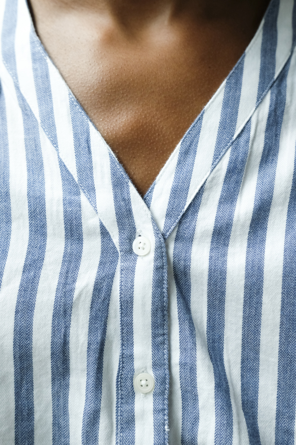 âme gante shirt white blue stripe